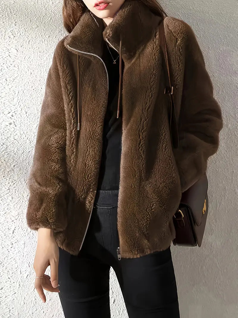 Maliza - Stylish Furry Fleece Jacket