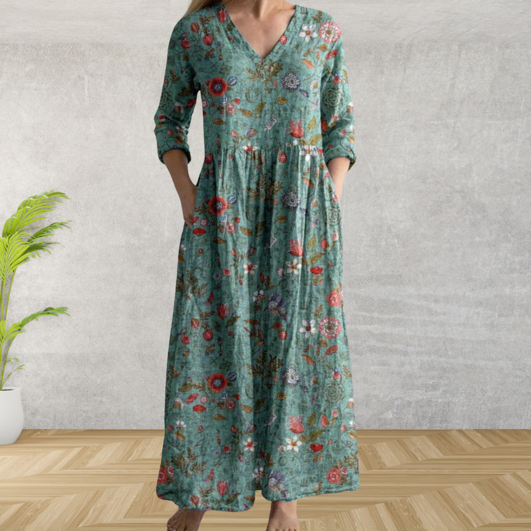 Elegant Floral Midi Dress