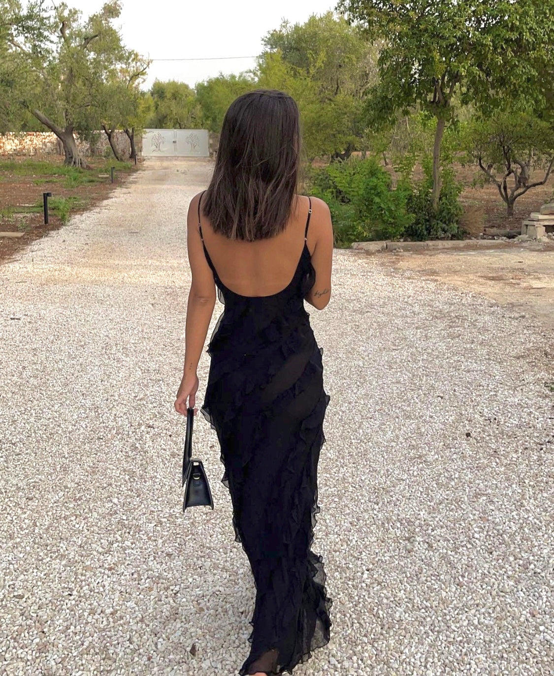 Ruffled Hem Maxi Dress