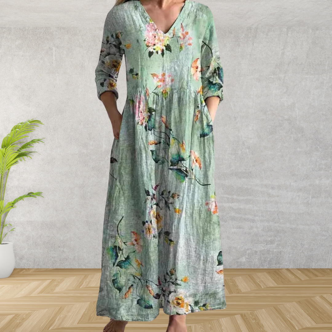 Elegant Floral Midi Dress