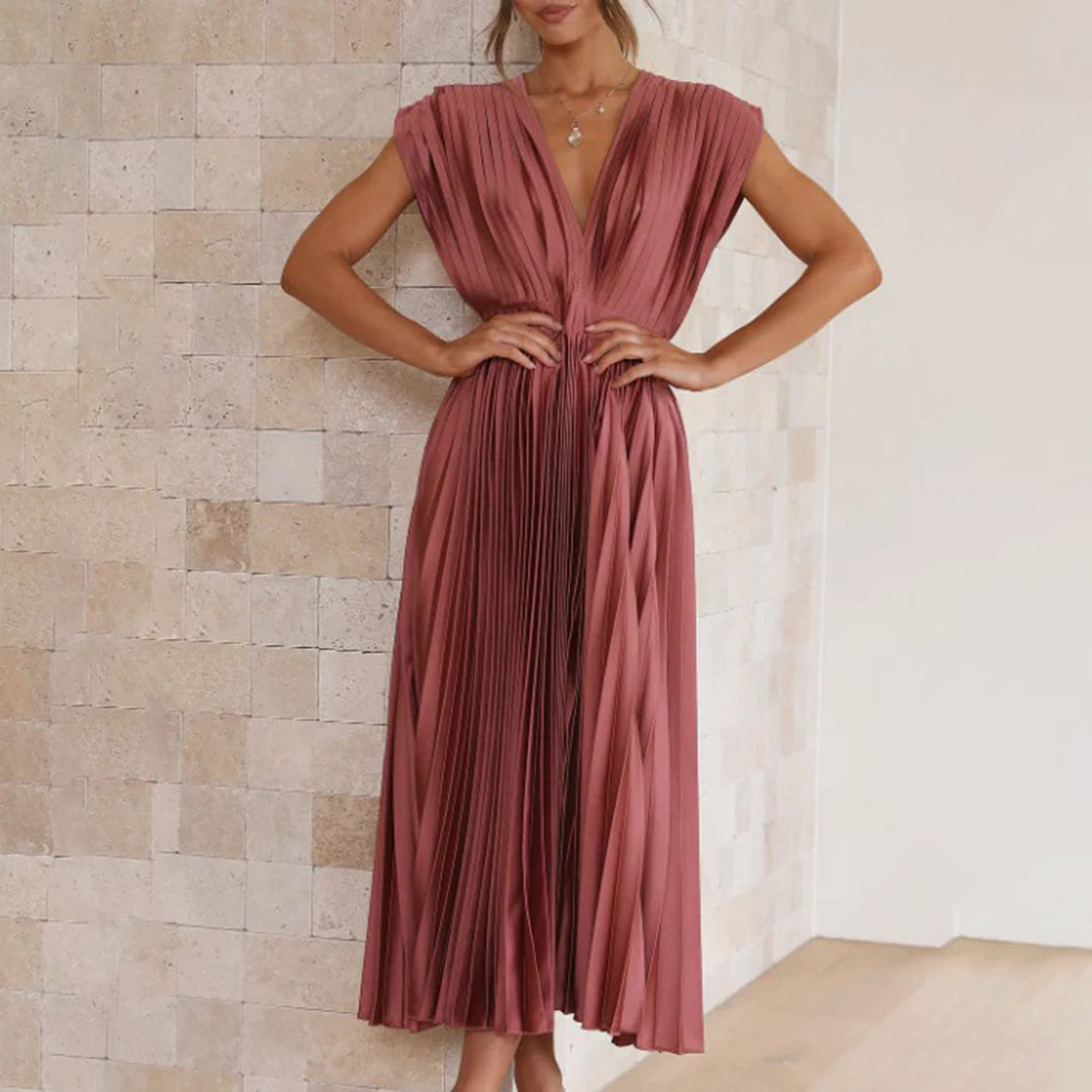 Вечна плисирана миди рокля