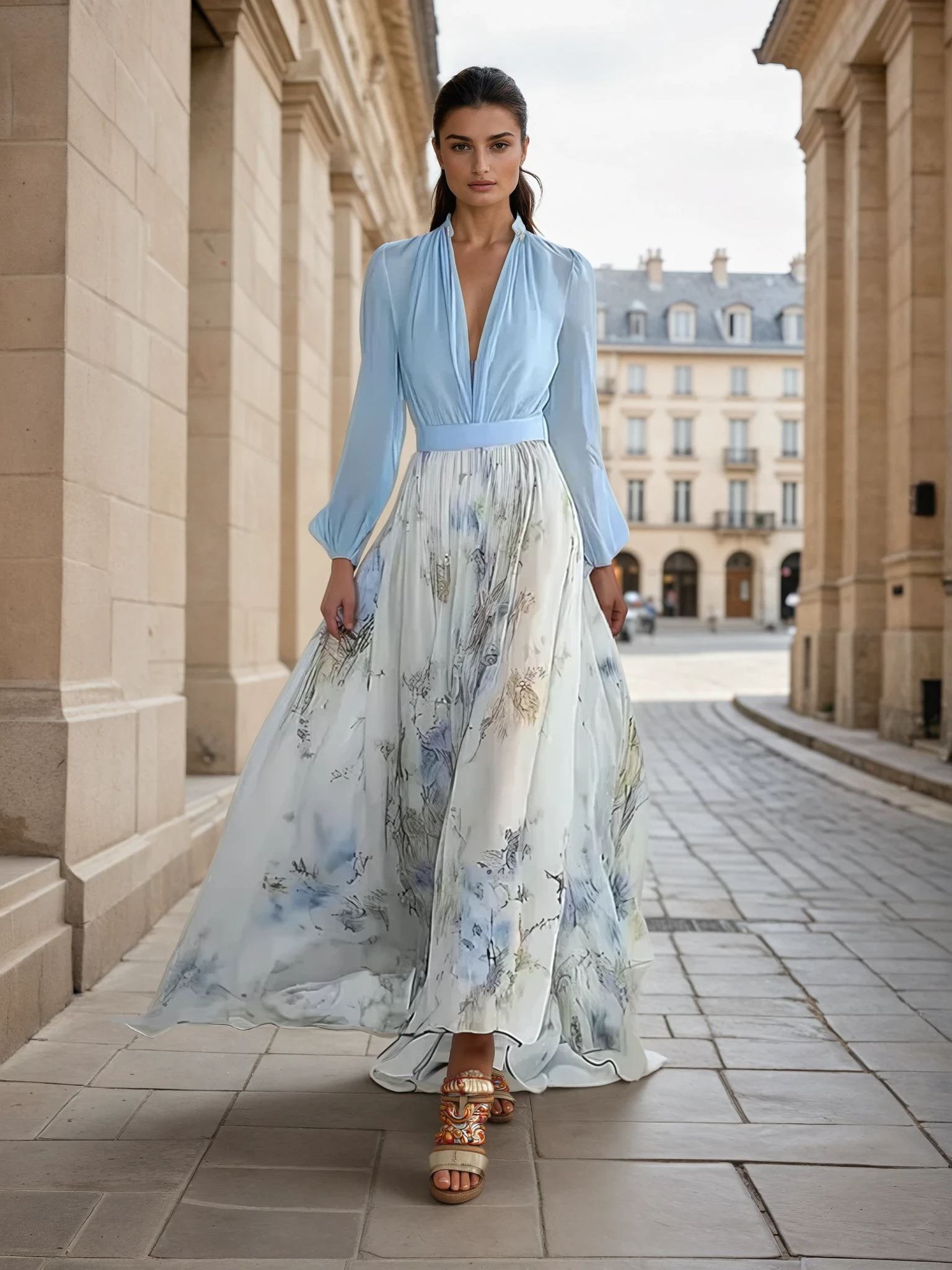 Elegant Floral Maxi Dress