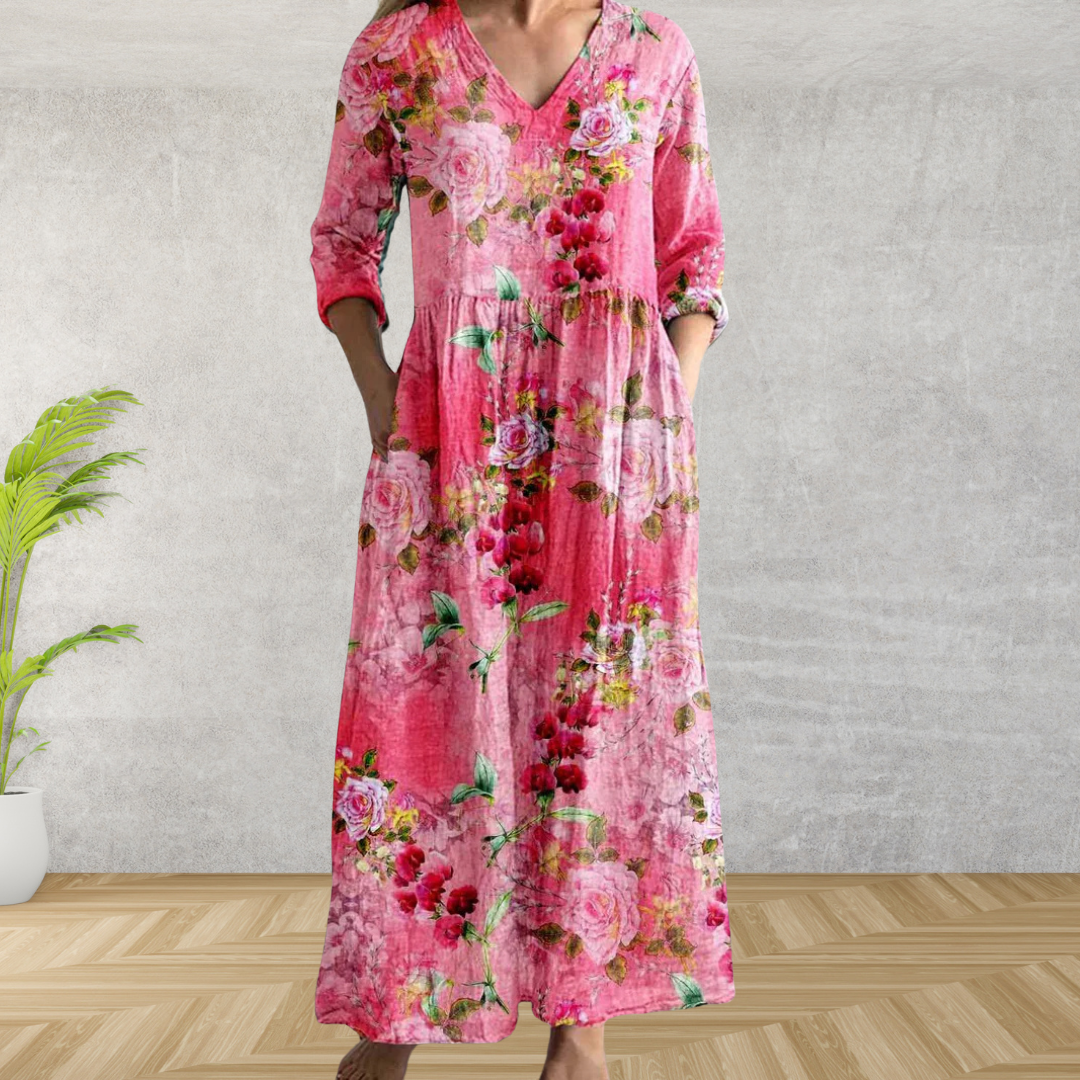 Elegant Floral Midi Dress