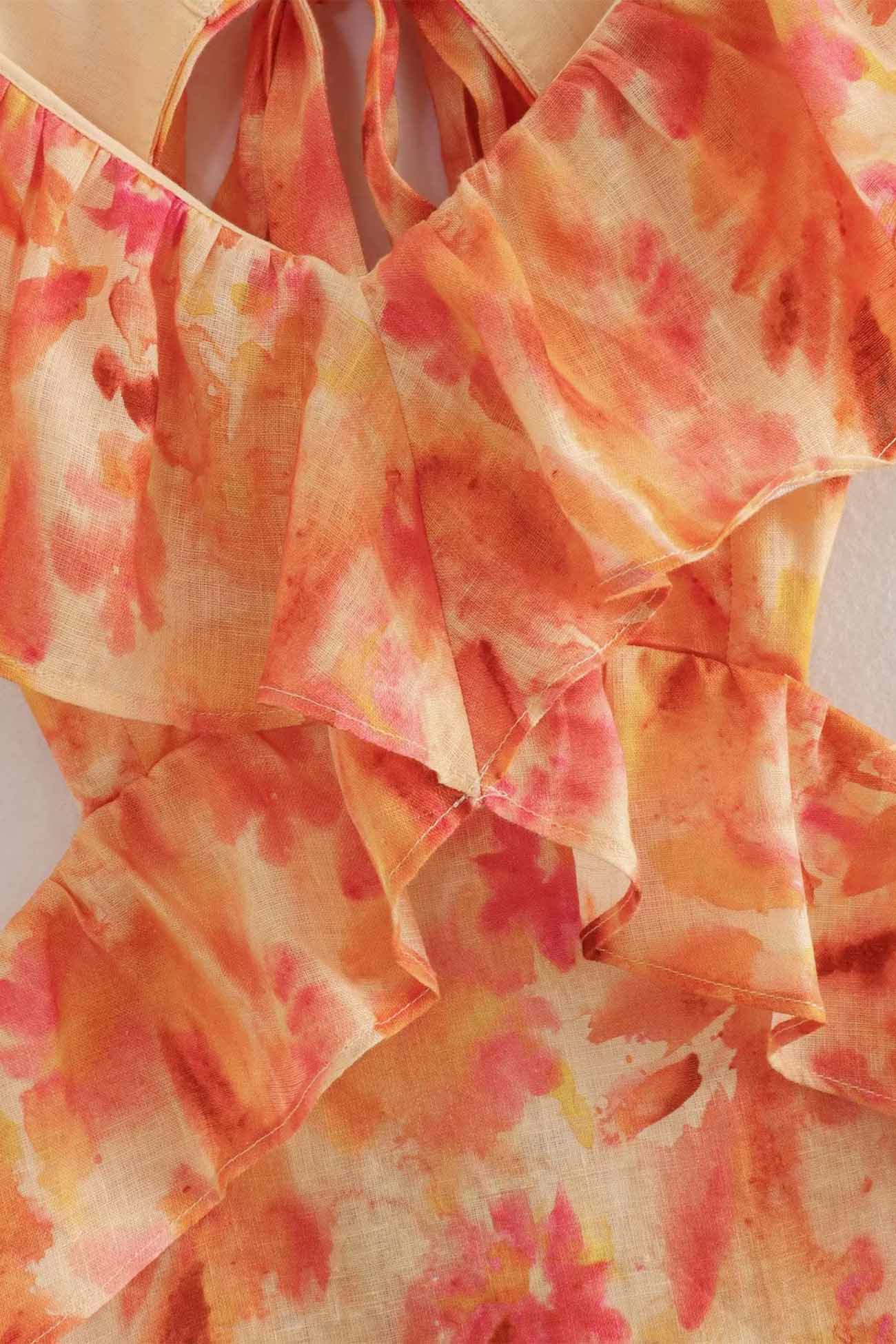Floral Ruffle Midi Dress