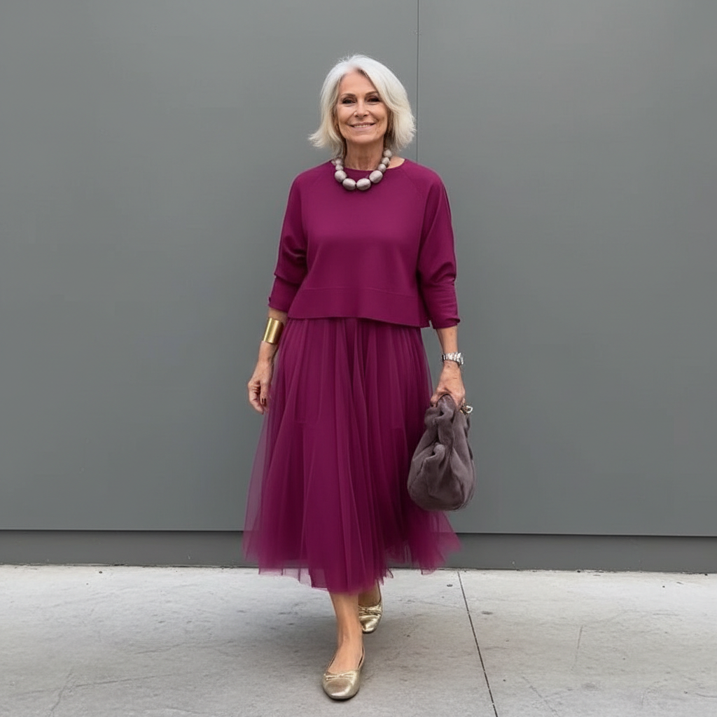 Emmie™ Elegant Two-Piece Set | Effortless Knit Layered Dress Set