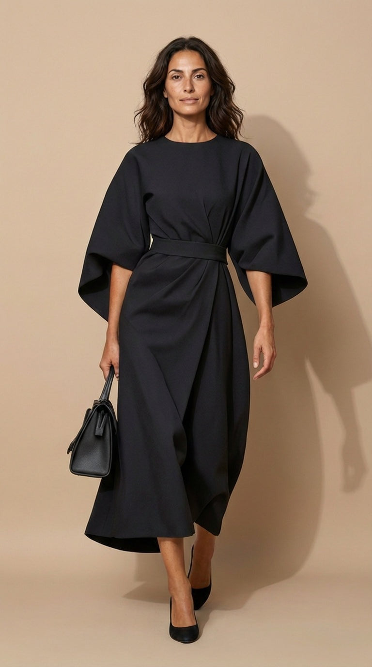 Elegant Lantern Sleeve Dress