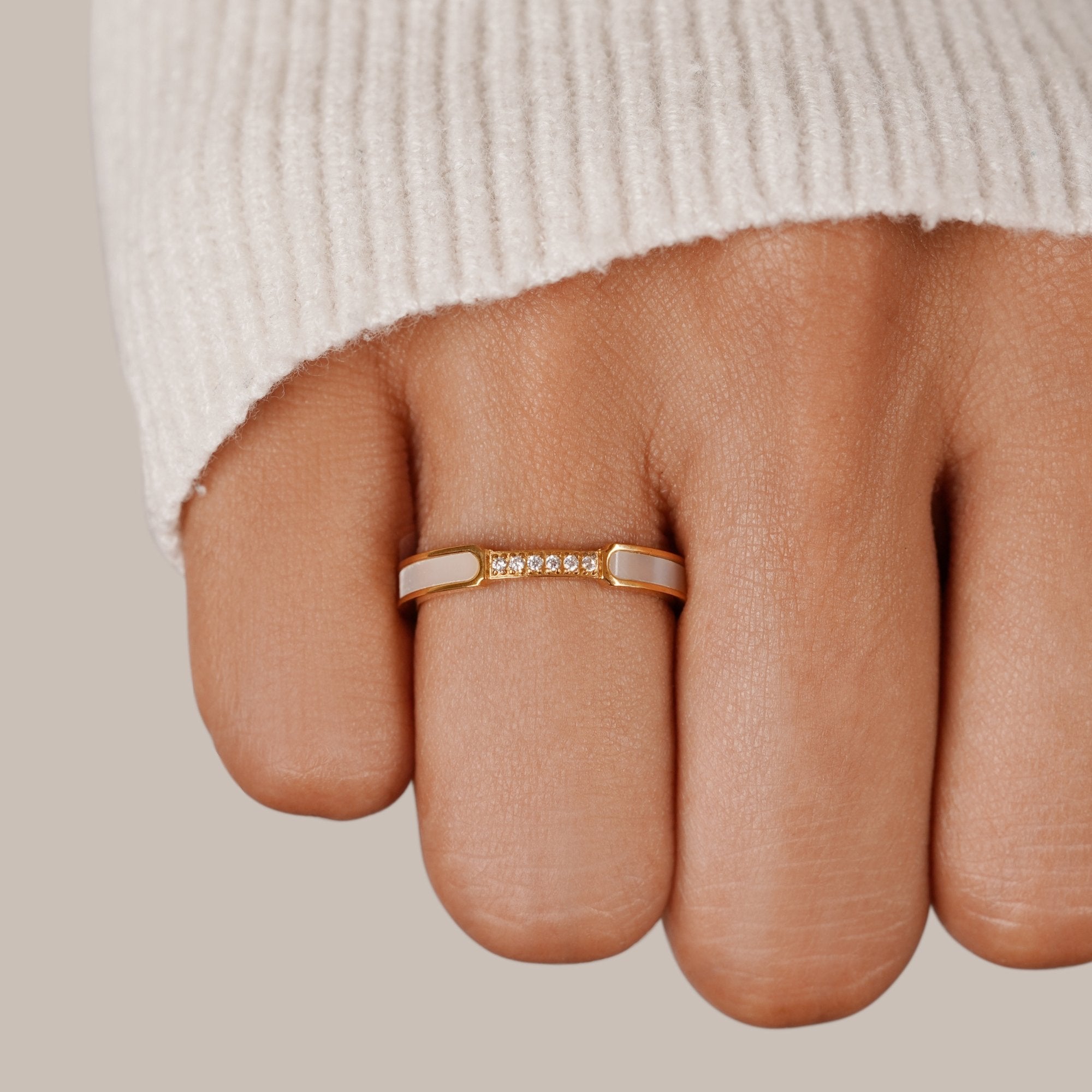 Unity - Pearl & Crystal Ring