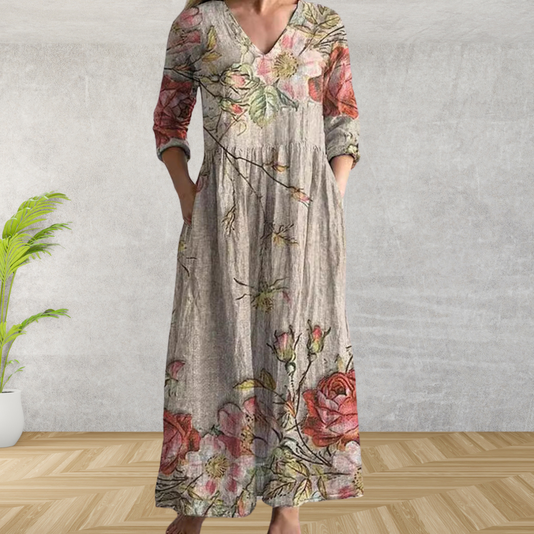 Elegant Floral Midi Dress