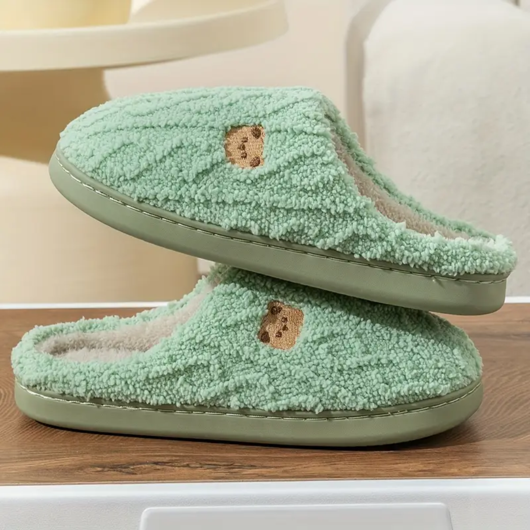 Carry - Bear Print Slippers