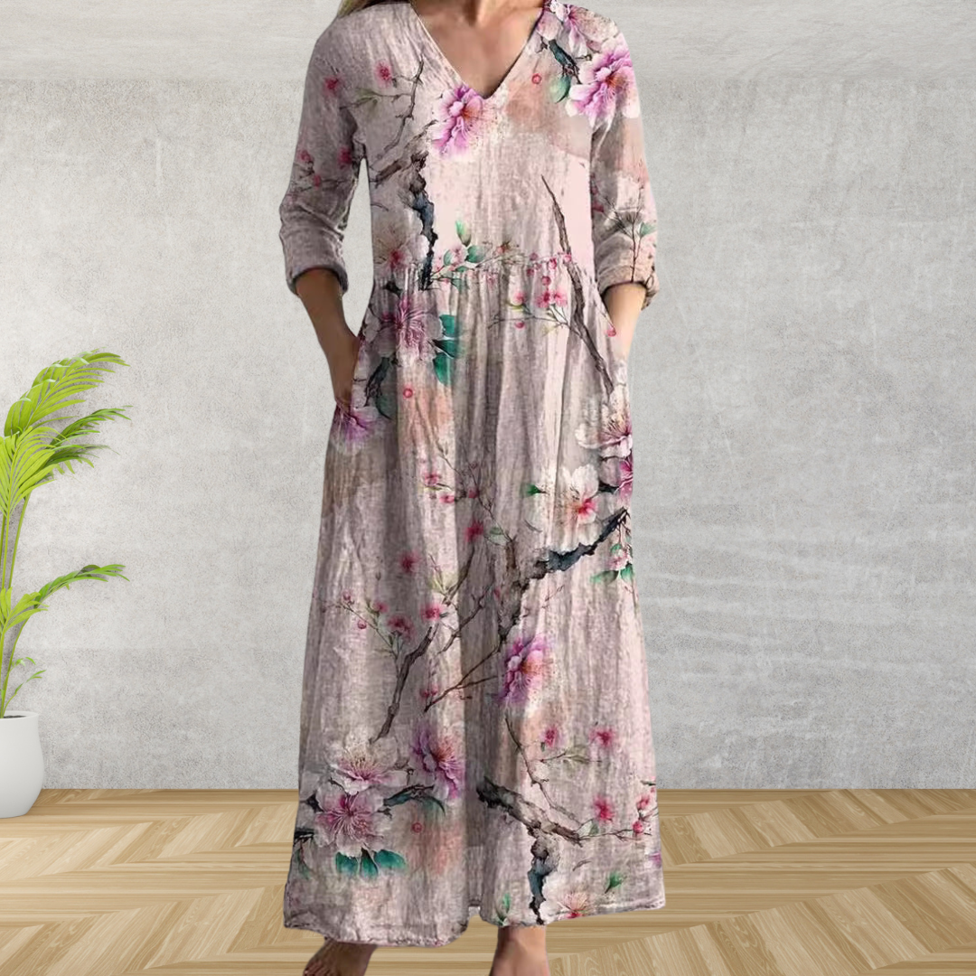 Elegant Floral Midi Dress
