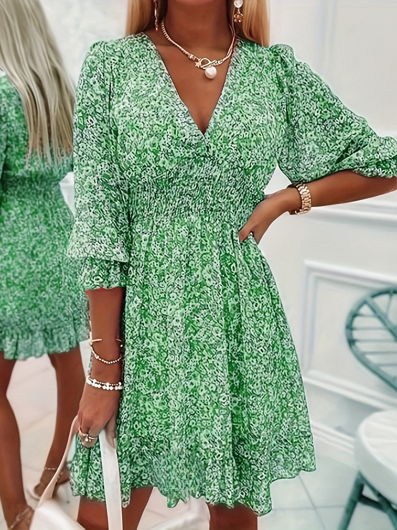 Floral Ruffle Mini Dress
