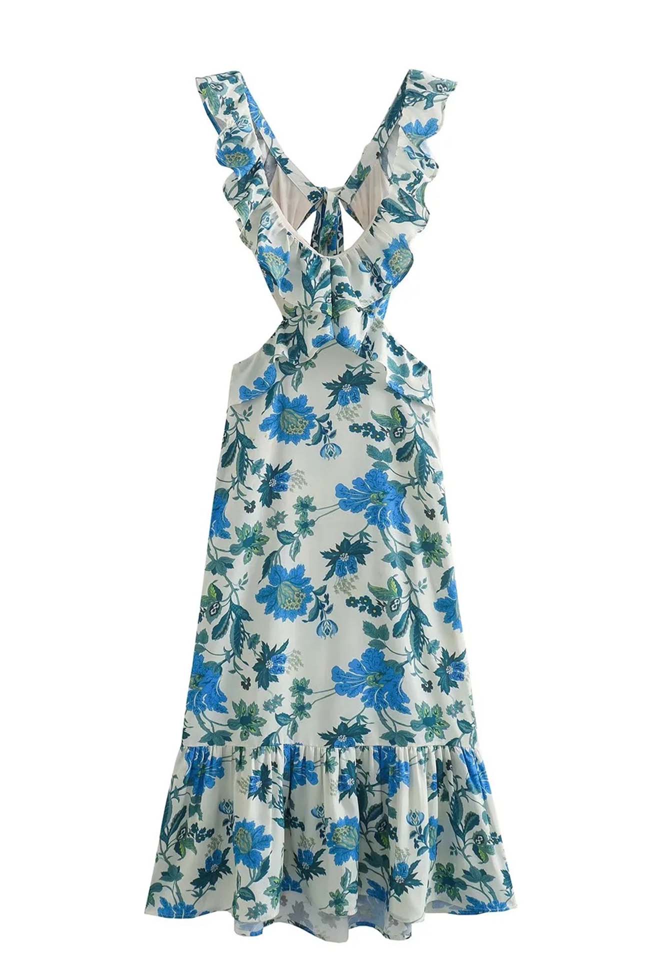 Floral Ruffle Midi Dress