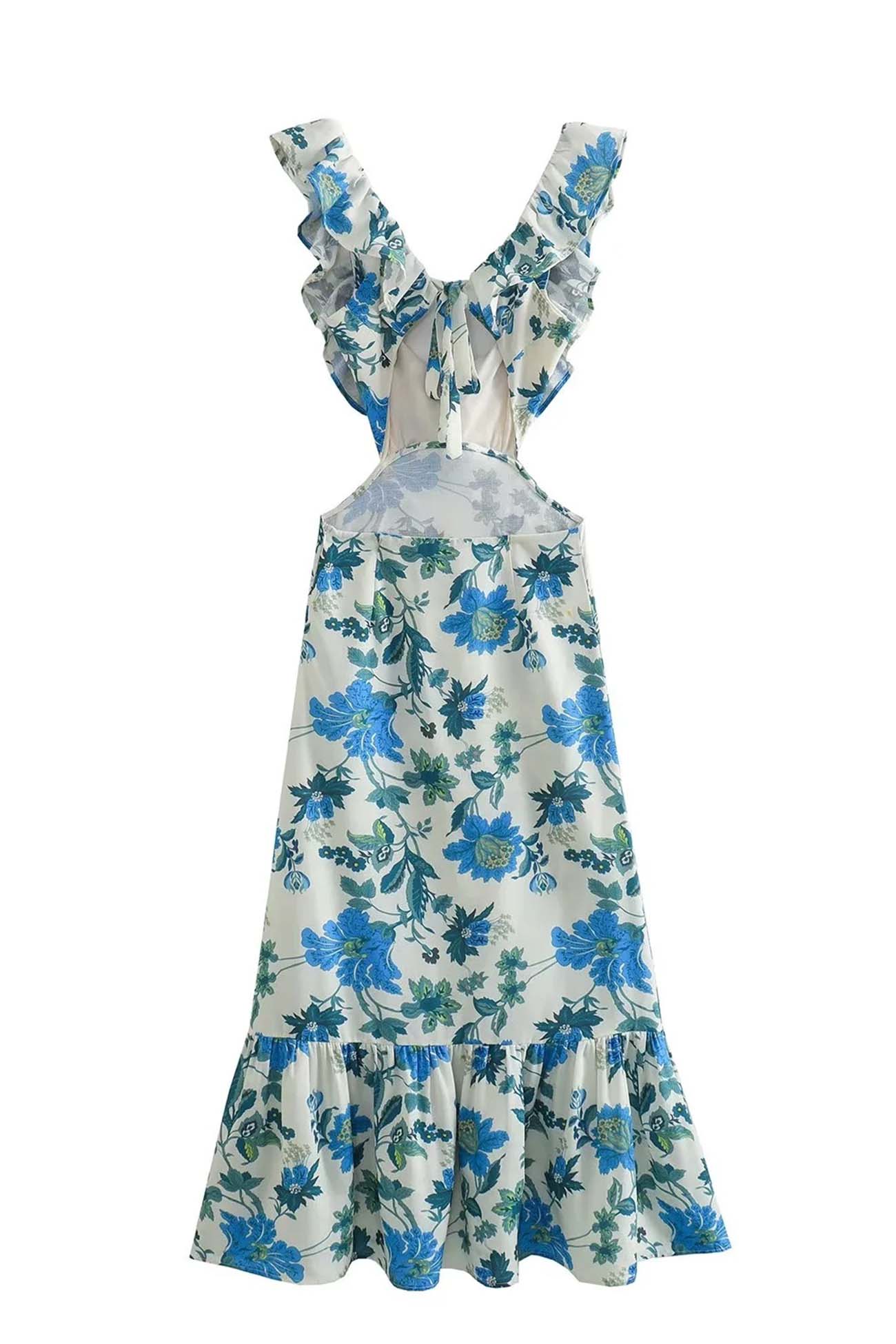 Floral Ruffle Midi Dress