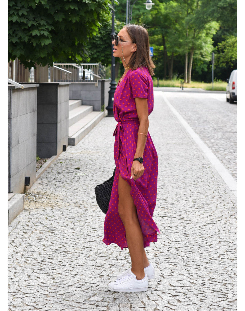 Stylish V-Neck Floral Dress