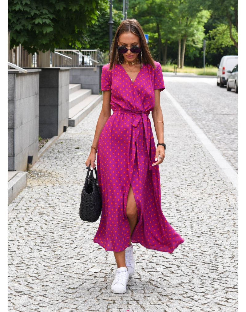 Stylish V-Neck Floral Dress