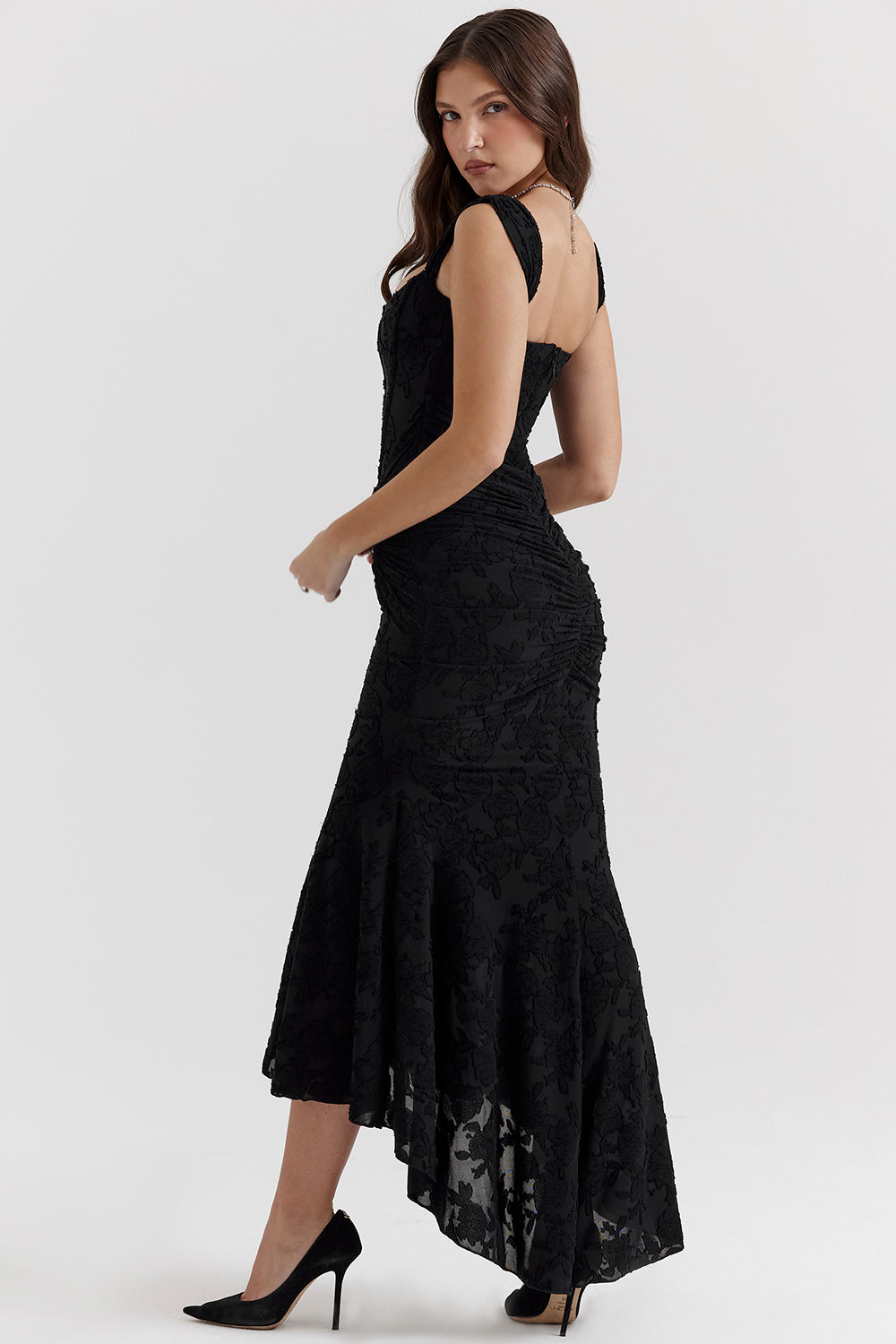 Sculpted Waist Midi Dress