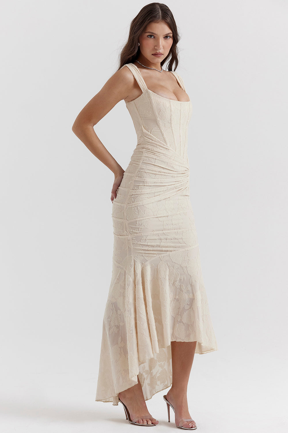 Sculpted Waist Midi Dress