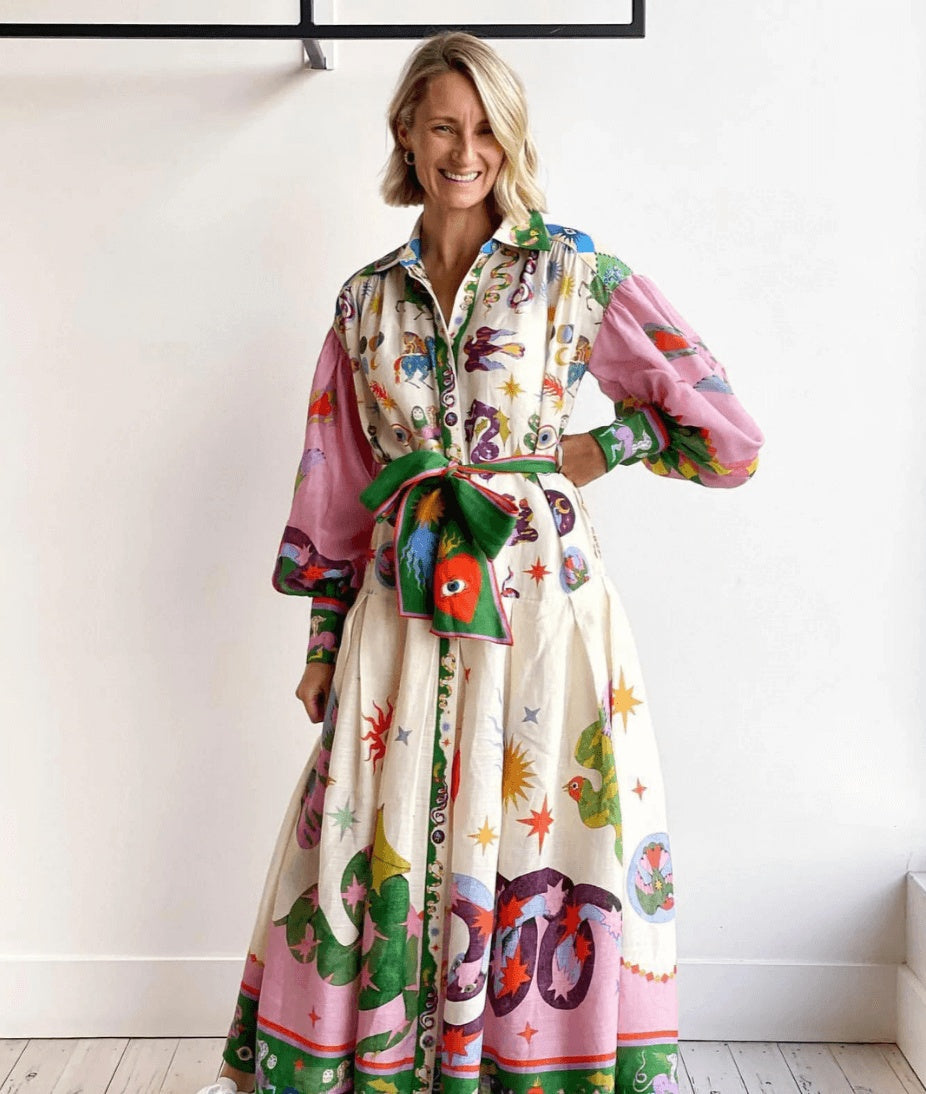 Italian Style Flowy Maxi Dress
