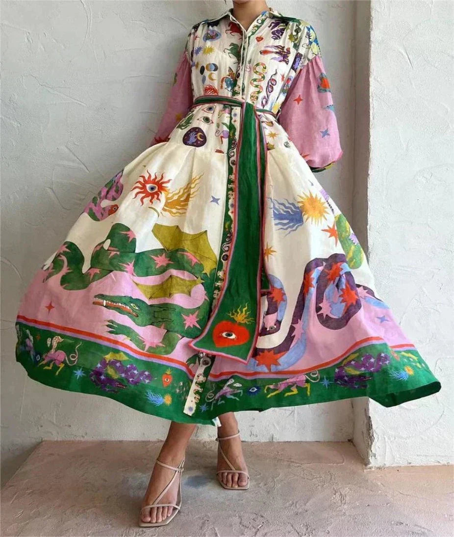 Italian Style Flowy Maxi Dress